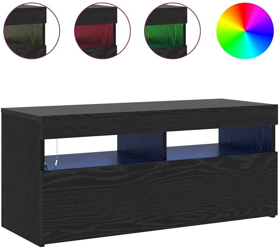 TV staliukas Televizoriaus spintelė 90 x 35 x 40 cm Juodas ąžuolas