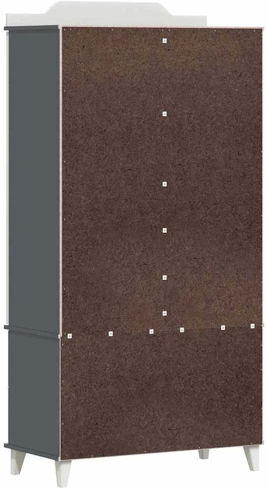 Vaikų kūrybinė saugykla ROROS Pilka ir balta 90 x 45 x 180 cm