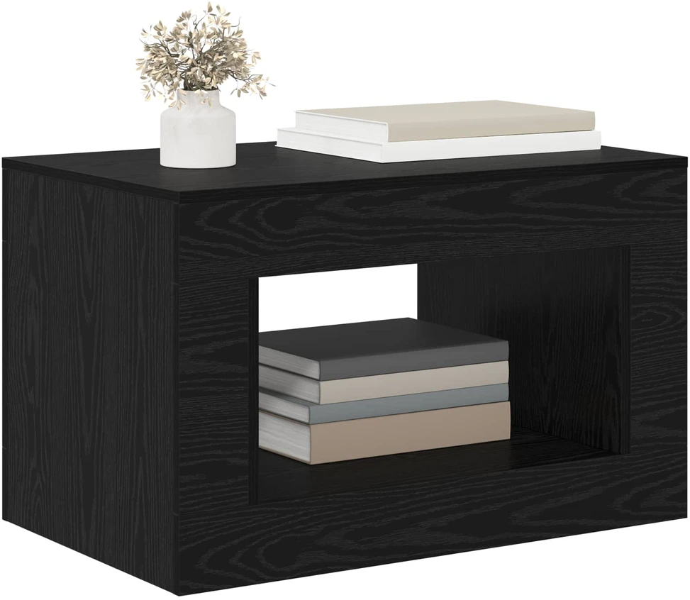 Coffee Table Juodojo ąžuolo 80.5 x 50 x 50 cm Apdirbta mediena