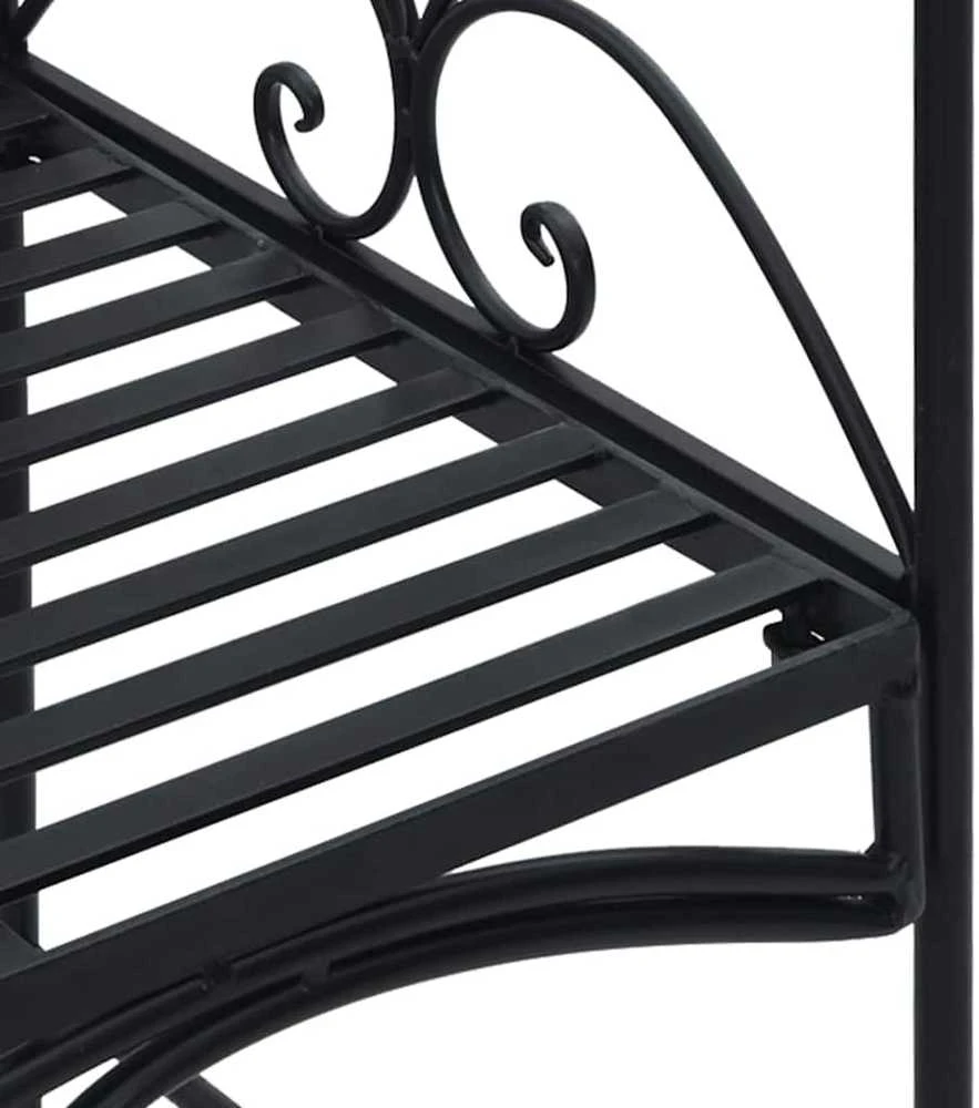 Sodo suolas Juoda 121 x 48 x 200 cm Plienas