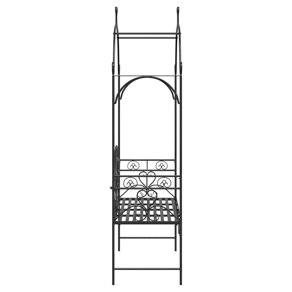 Sodo suolas Juoda 121 x 48 x 200 cm Plienas