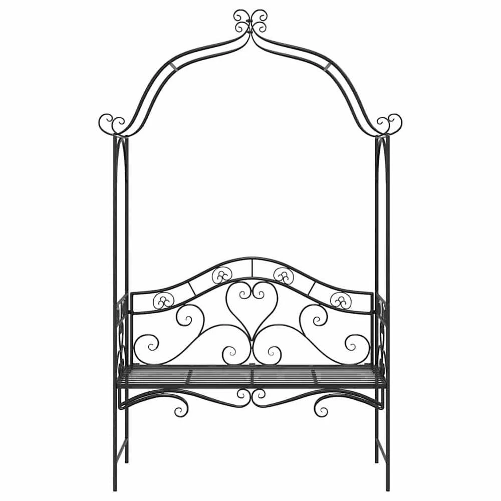 Sodo suolas Juoda 121 x 48 x 200 cm Plienas