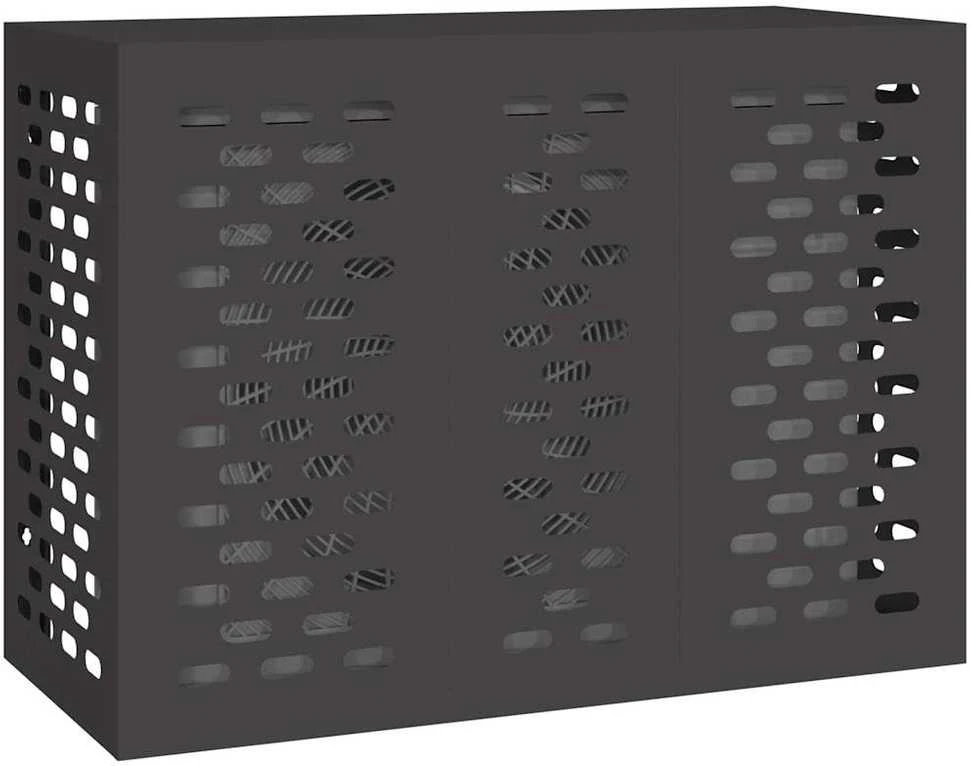 Kondicionierių uždangalas Juoda 110 x 50 x 80 cm Plienas