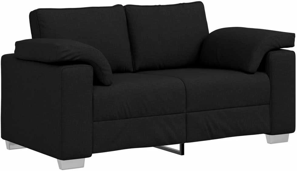 Dvivietė sofa Juodas 160 cm audinys
