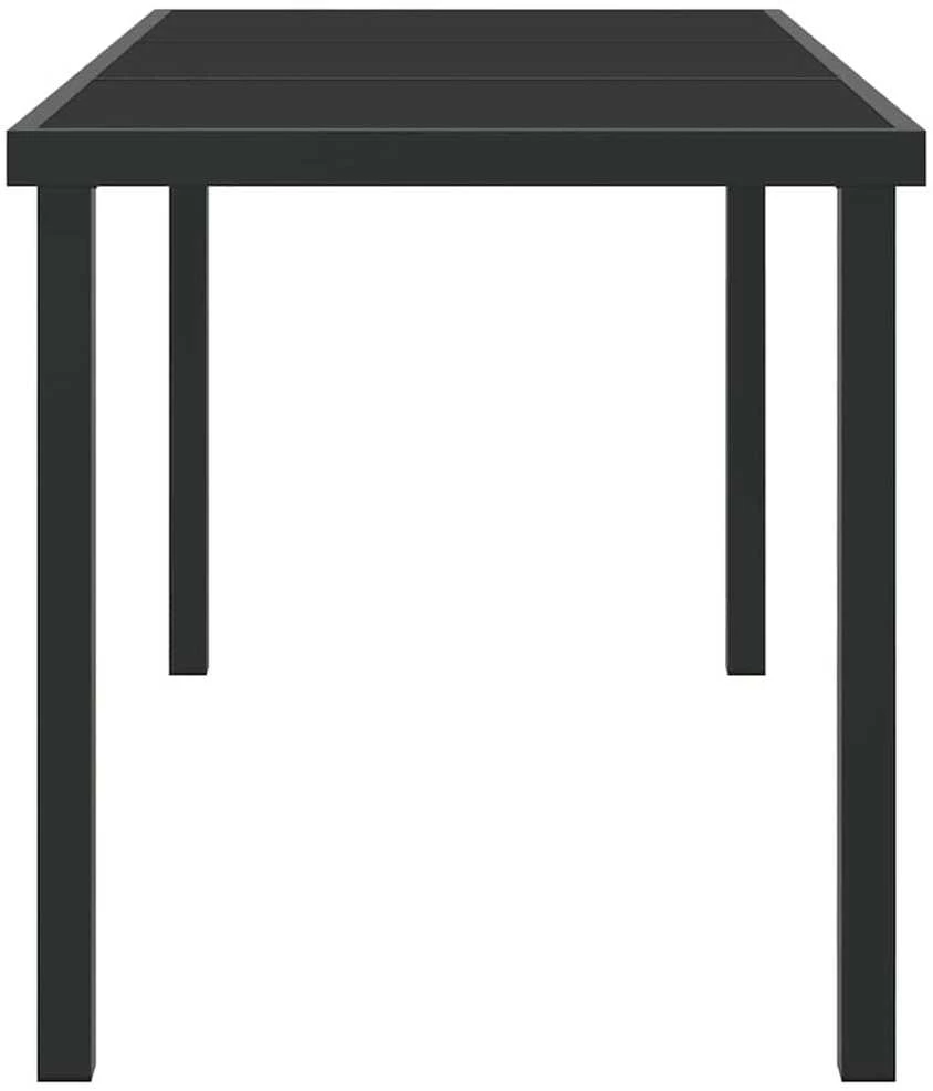 Sodo stalas Juoda 140 x 70 x 73 cm metalas