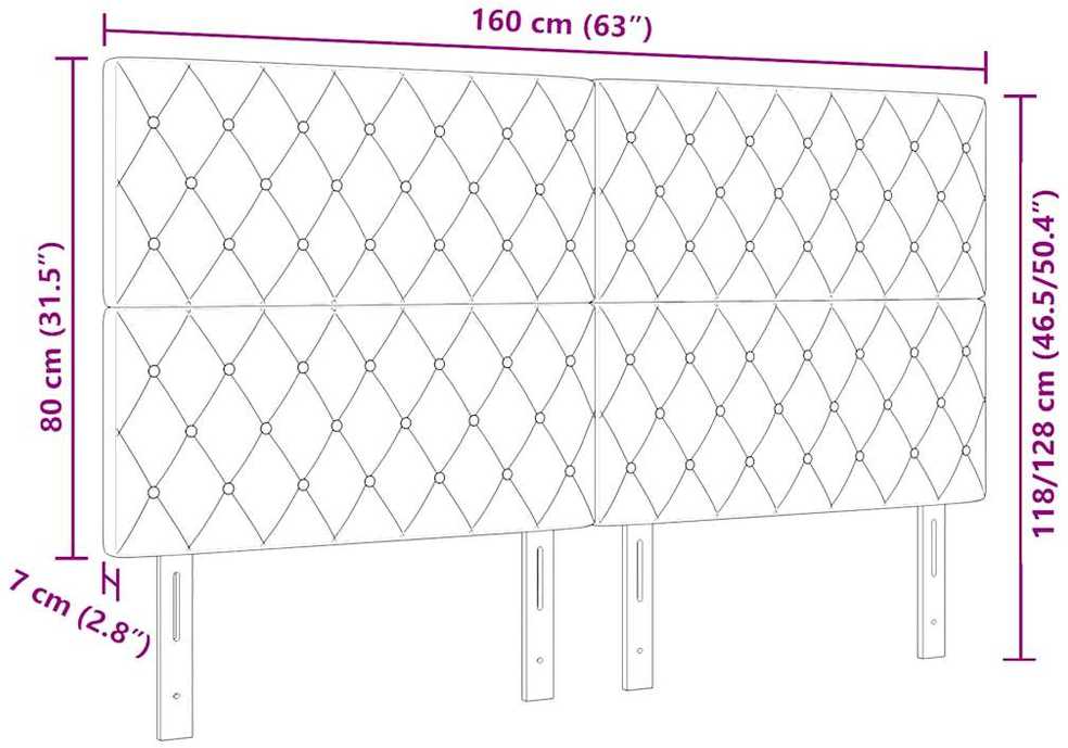 Galvūgalis Juodas 160 cm Aksomas
