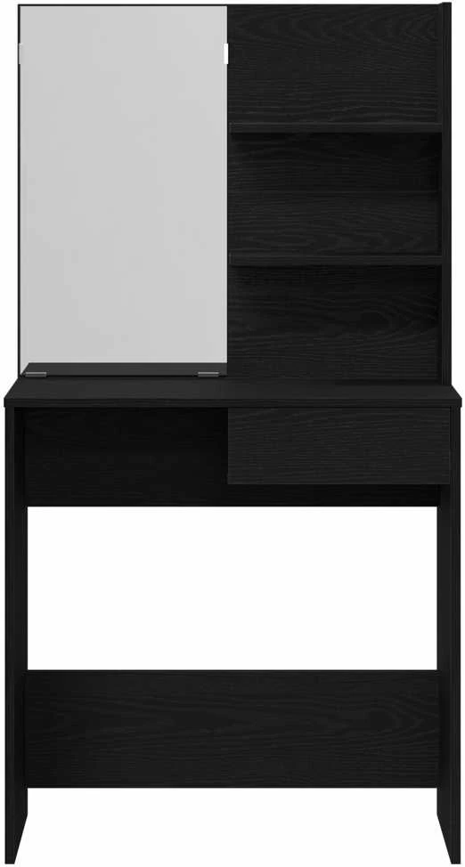 Makiažo stalas su stalčių Juodas ąžuolas 74,5 x 40 x 141 cm