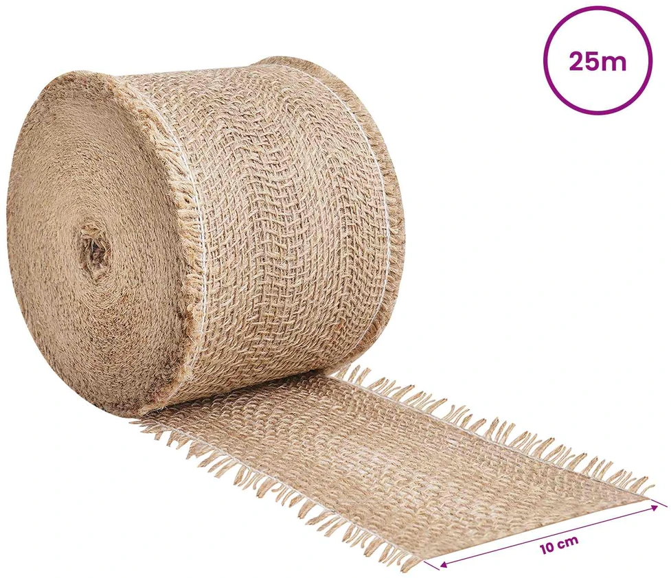 Sodo džutinis tinklas 10 cm x 25 m 180 gsm 100% Tossa Džiutas