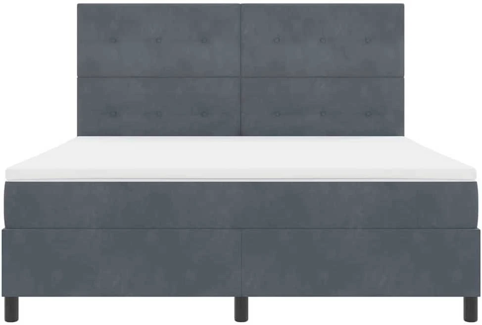 LED Čiužinio Lova Tamsiai pilka 180 x 200 cm Aksomas