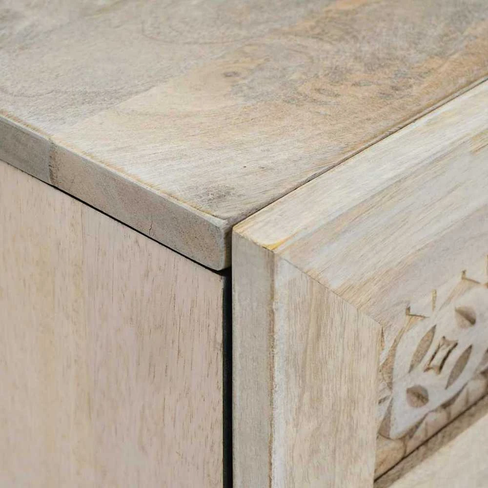 Kabalas 2 vnt. 120 x 33,5 x 75 cm mango medienos masyvas Balta