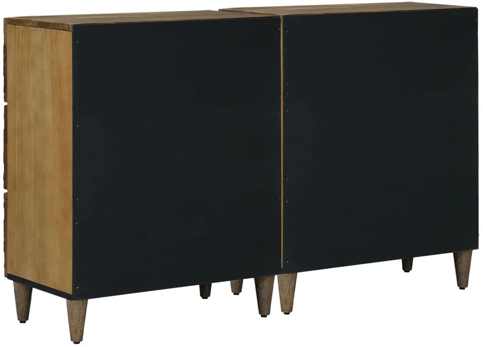 Kabalas 2 vnt. 60 x 33,5 x 75 cm Kietas mango medis Ruda