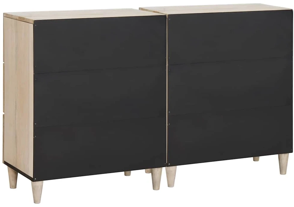 Kabalas 2 vnt. 120 x 33,5 x 75 cm mango medienos masyvas Balta