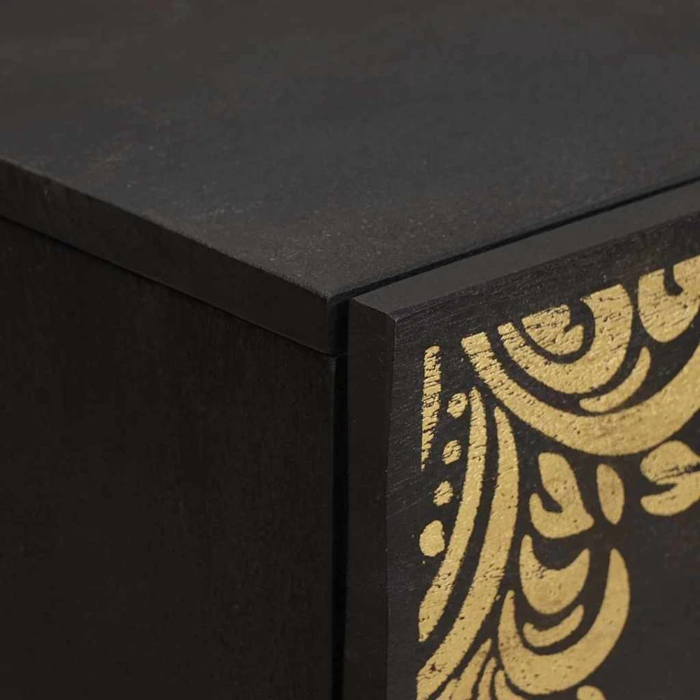 Kabalas 2 vnt. 60 x 33 x 75 cm Kietas mango medis Juoda