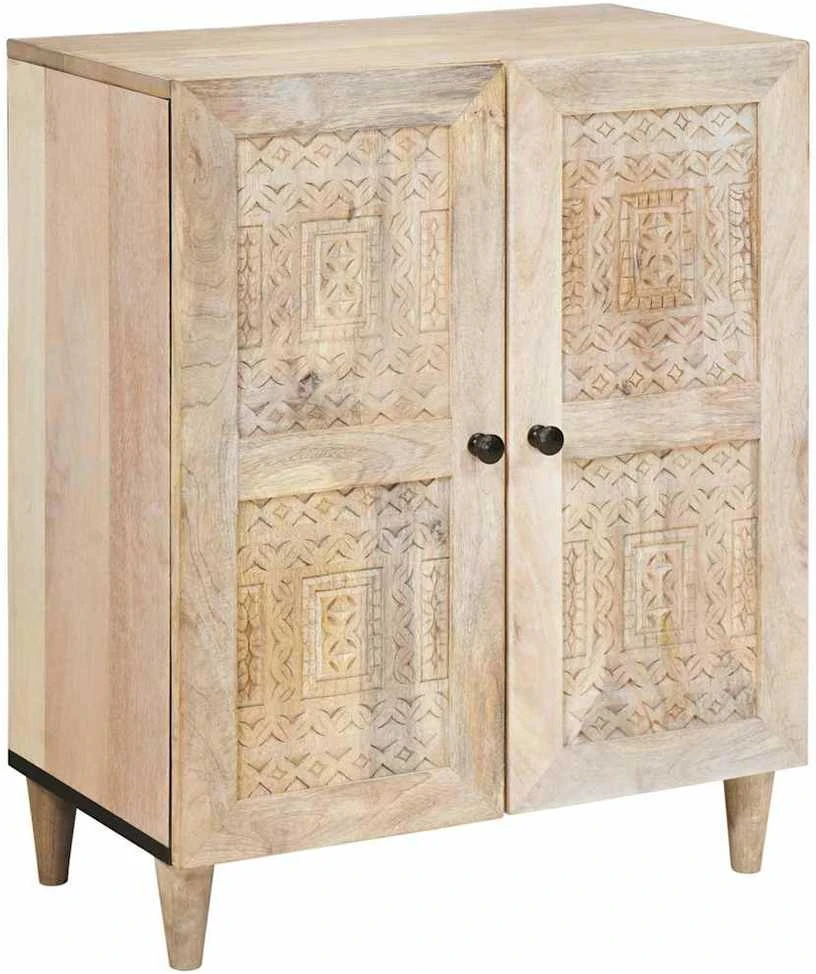 Kabalas 3 vnt. 180 x 33,5 x 75 cm mango medienos masyvas Balta