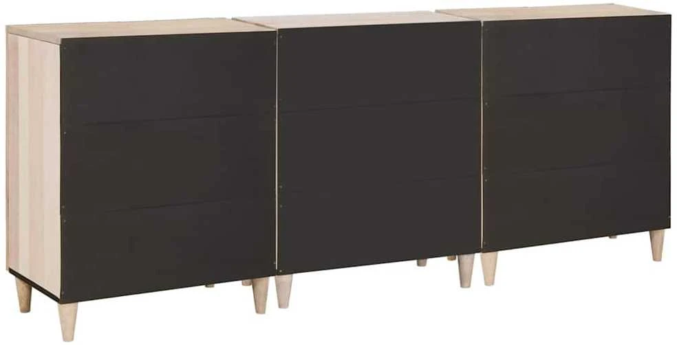 Kabalas 3 vnt. 180 x 33,5 x 75 cm mango medienos masyvas Balta