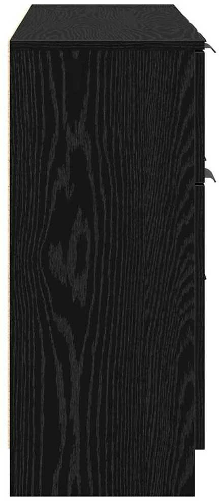 Kabalas 3 vnt. Juodas ąžuolas 121 x 30 x 70 cm Apdirbta mediena