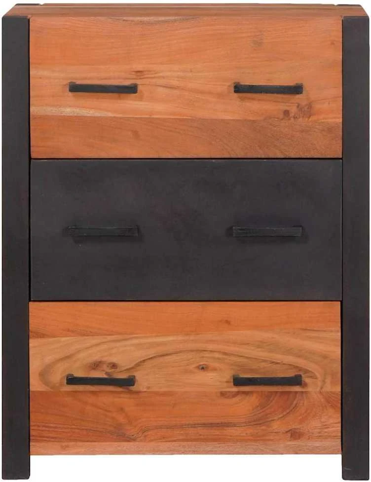 Kabalas 3 vnt. Ruda 110 x 30 x 75 cm Kietos akacijos mediena