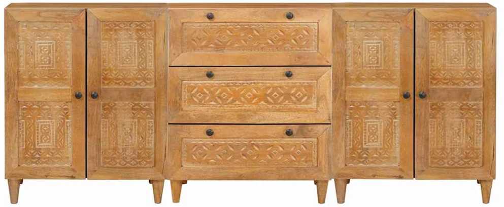 Kabalas 3 vnt. 180 x 33,5 x 75 cm mango medienos masyvas Ruda