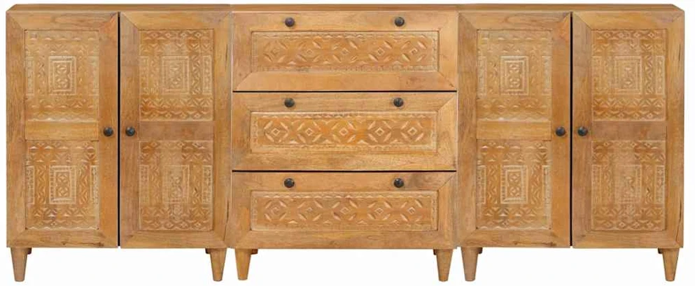 Kabalas 3 vnt. 180 x 33,5 x 75 cm mango medienos masyvas Ruda
