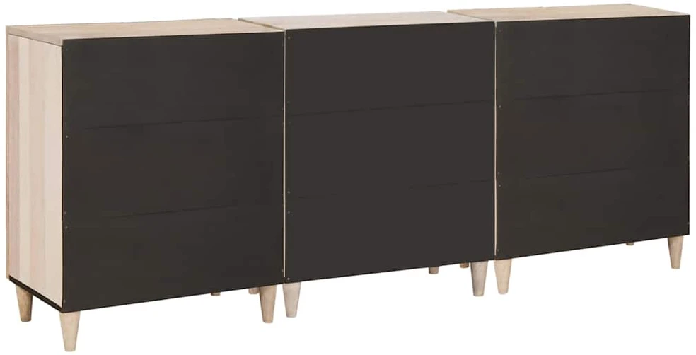 Kabalas 3 vnt. 180 x 33,5 x 75 cm mango medienos masyvas Balta