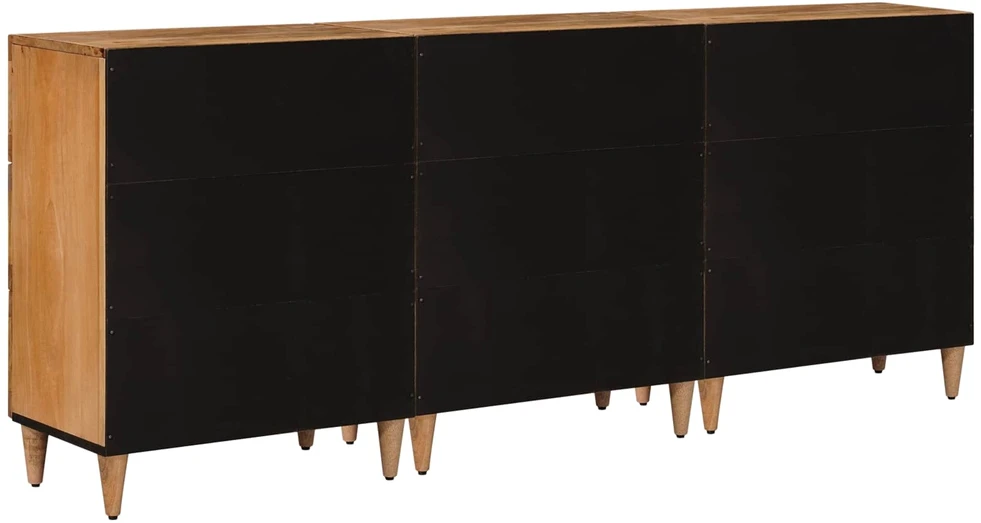 Kabalas 3 vnt. 60 x 33,5 x 75 cm Kietas mango medis Natūrali