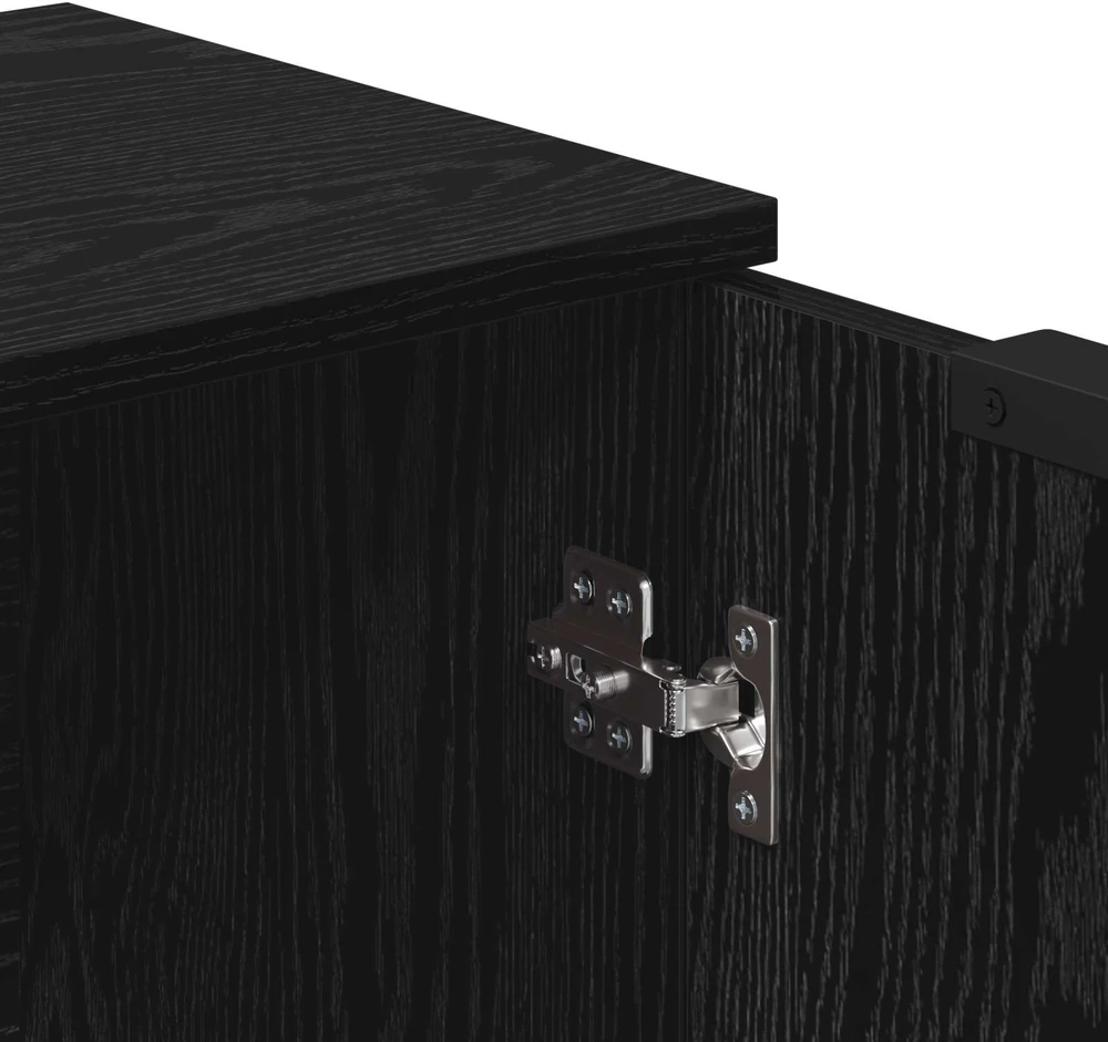 Kabalas 3 vnt. Juodas ąžuolas 121 x 30 x 70 cm Apdirbta mediena