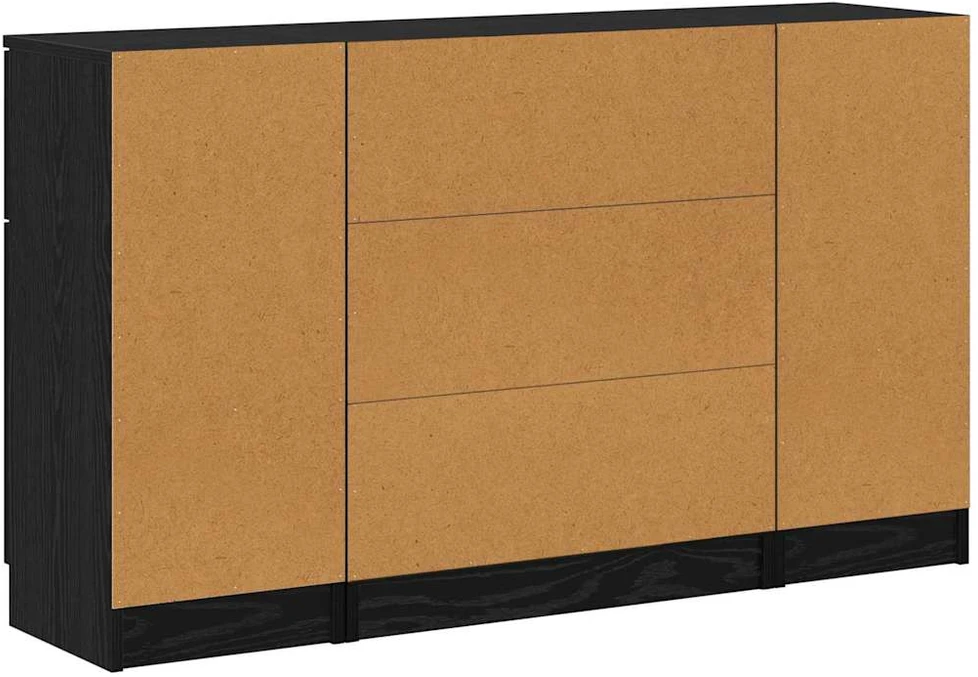 Kabalas 3 vnt. Juodas ąžuolas 121 x 30 x 70 cm Apdirbta mediena