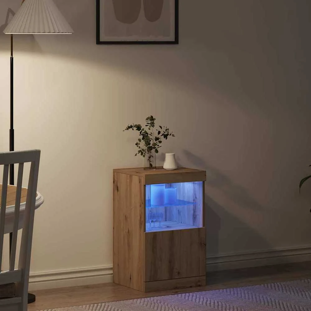 LED Bufetas Amatininkų ąžuolas 41 x 37 x 67 cm Apdirbta mediena