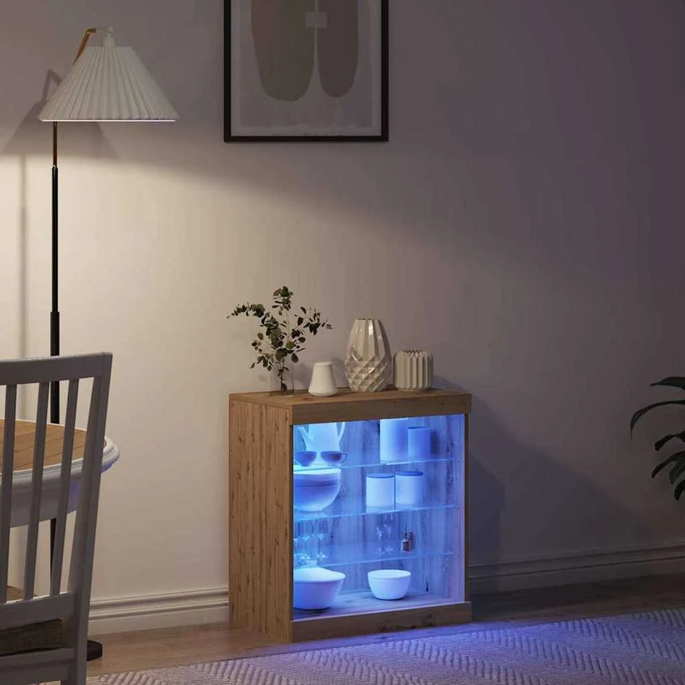LED Bufetas Amatininkų ąžuolas 60,5 x 37 x 67 cm