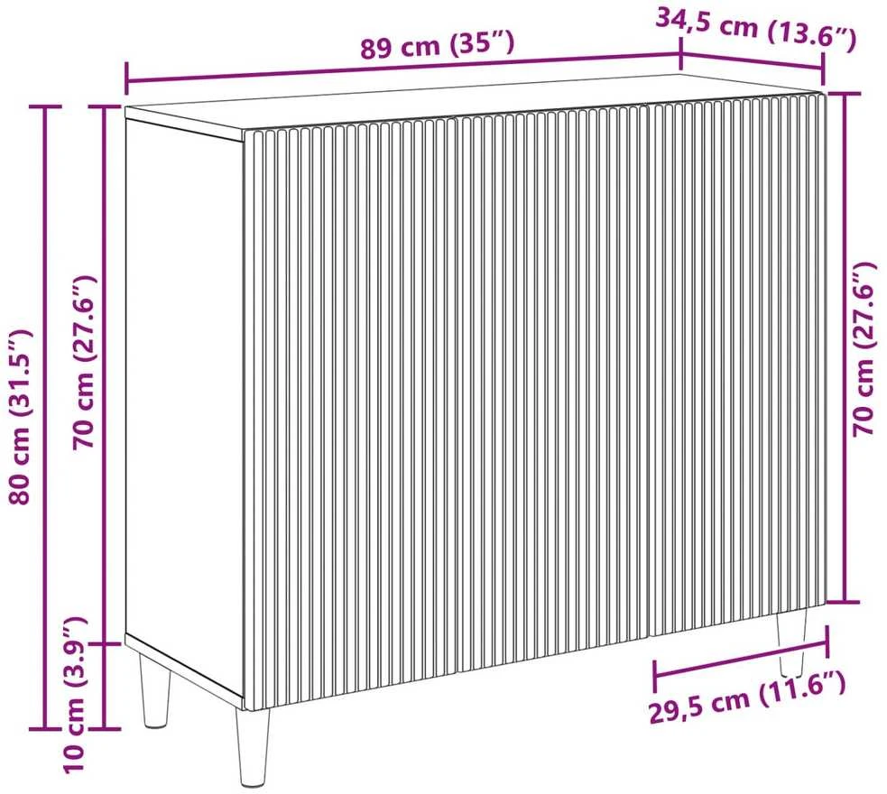 Kabalas Artisano ąžuolo 89 x 34,5 x 80 cm Apdirbta mediena