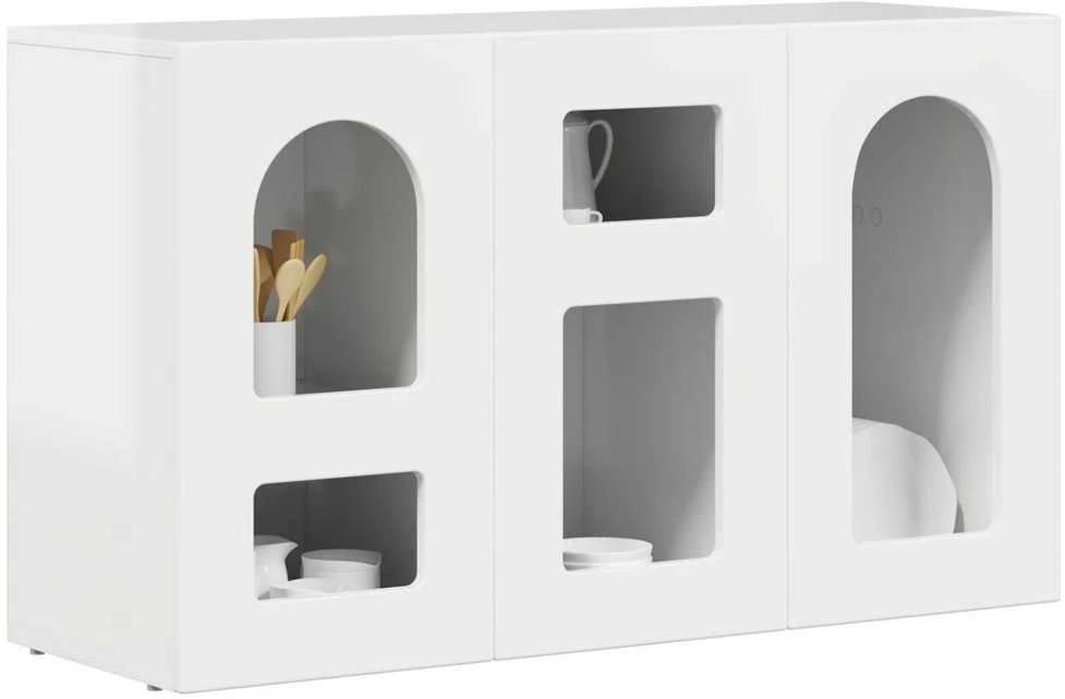 Kabalas ELST Aukštai blizganti balta 100 x 35 x 59 cm