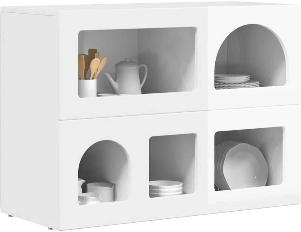 Kabalas ELST Aukštai blizganti balta 80.5 x 35 x 59 cm
