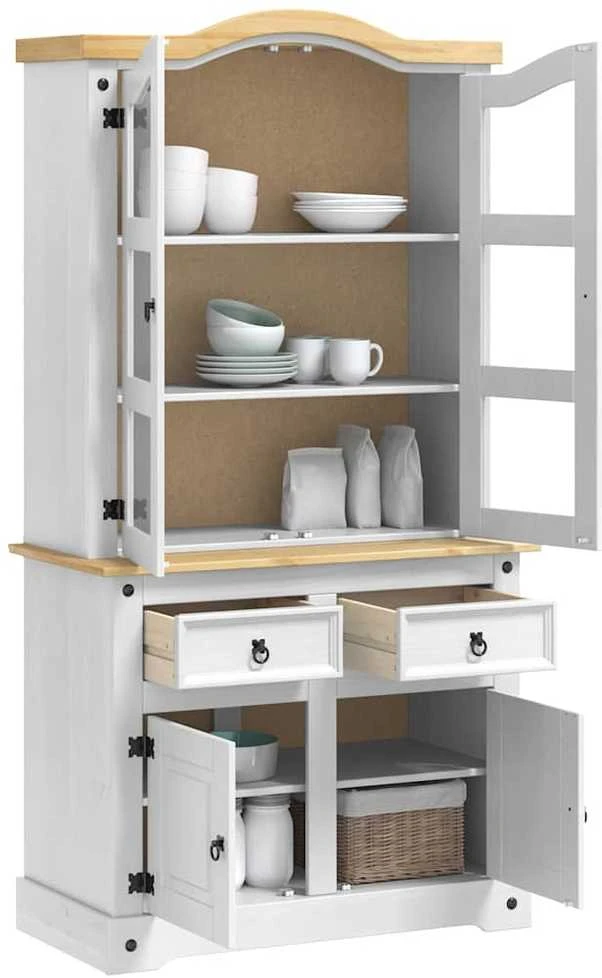 Kabalas CORONA Balta 100 x 48,5 x 179 cm Kietos pušies mediena