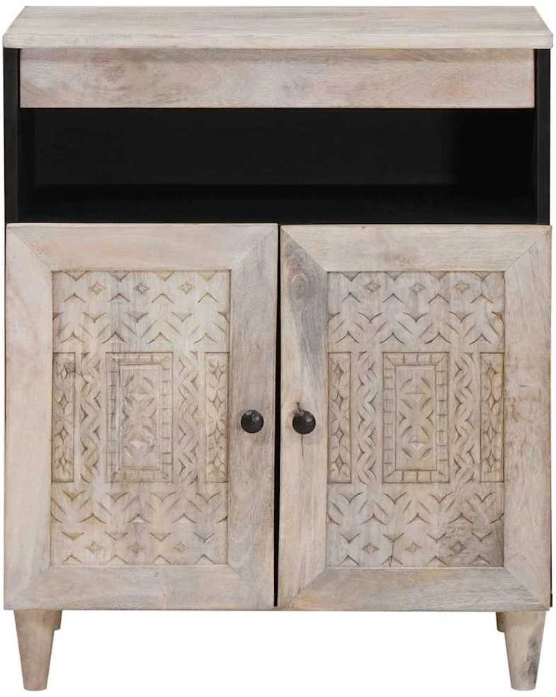 Kabalas Balta išblukinta 60 x 33 x 75 cm Kietas mango medis