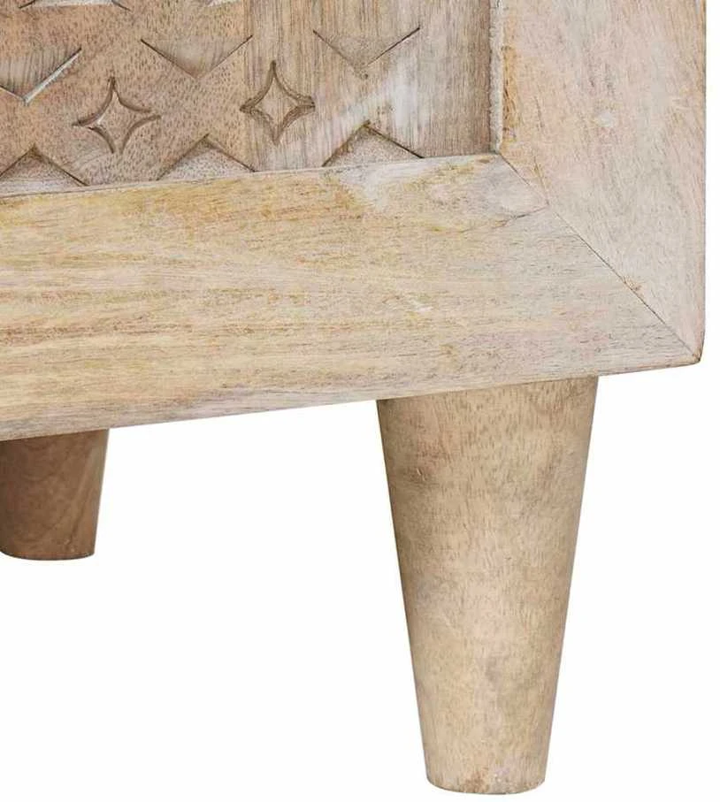 Kabalas Balta išblukinta 90 x 33 x 75 cm Kietas mango medis
