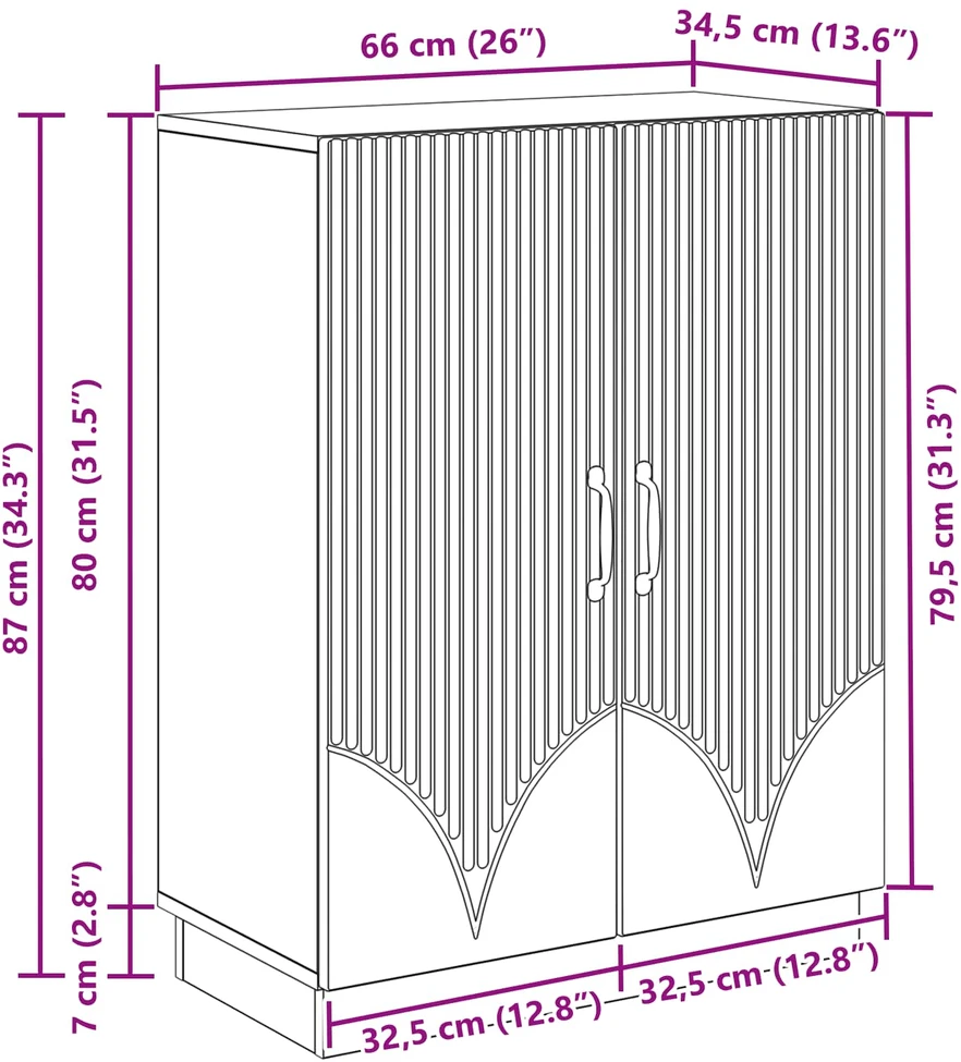 Kabalas Balta 66 x 34,5 x 87 cm Apdirbta mediena