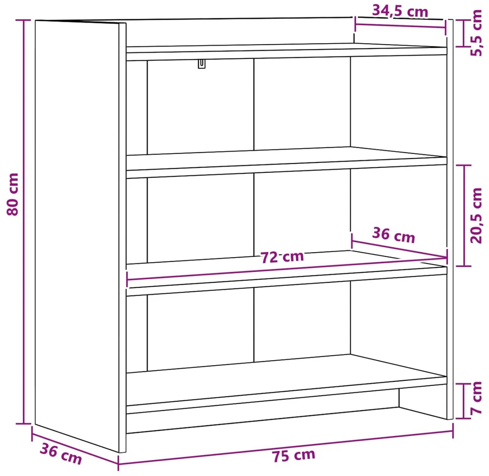 Kabalas Balta 75 x 36 x 80 cm Apdirbta mediena