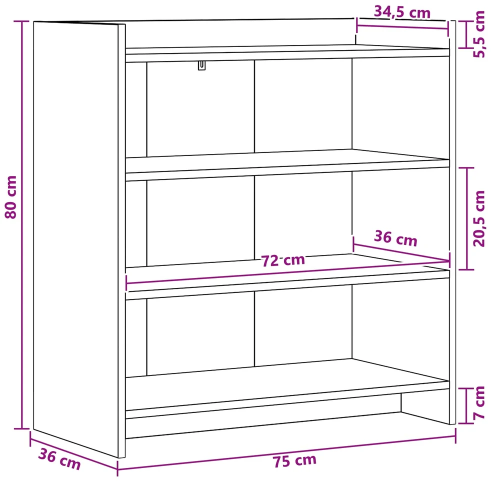 Kabalas Balta 75 x 36 x 80 cm Apdirbta mediena