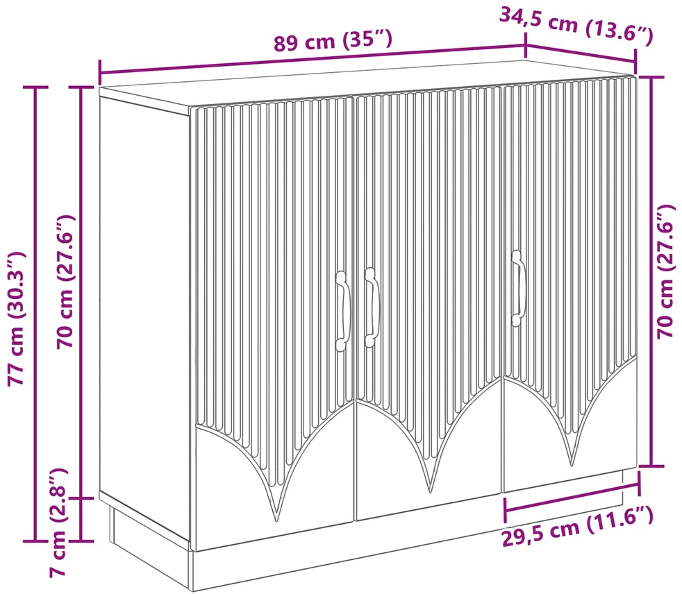 Kabalas Balta 89 x 34,5 x 77 cm Apdirbta mediena