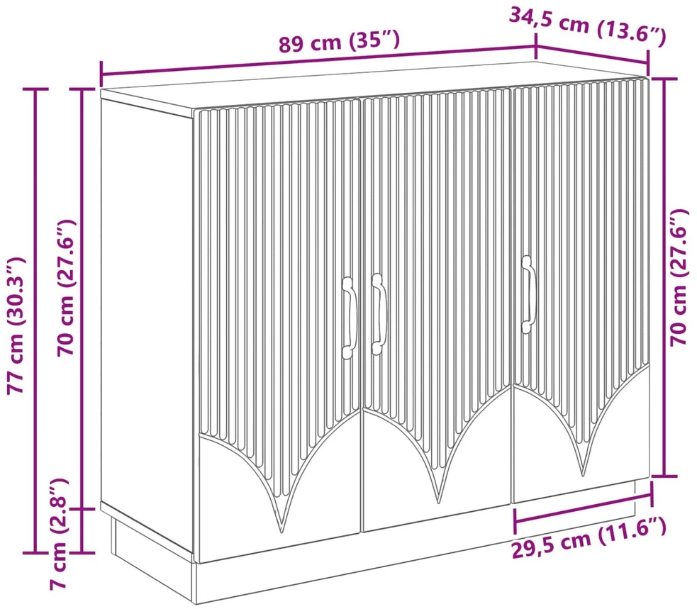Kabalas Balta 89 x 34,5 x 77 cm Apdirbta mediena