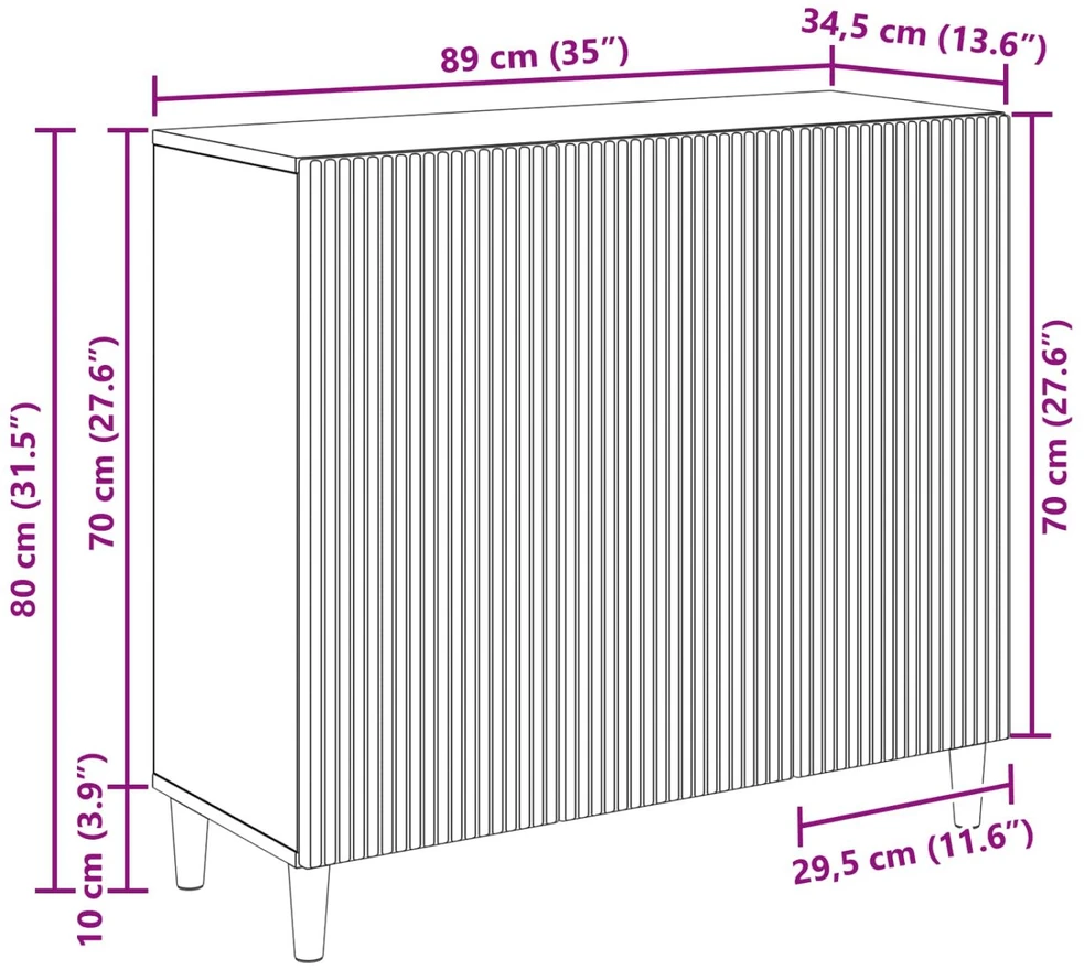 Kabalas Balta 89 x 34,5 x 80 cm Apdirbta mediena