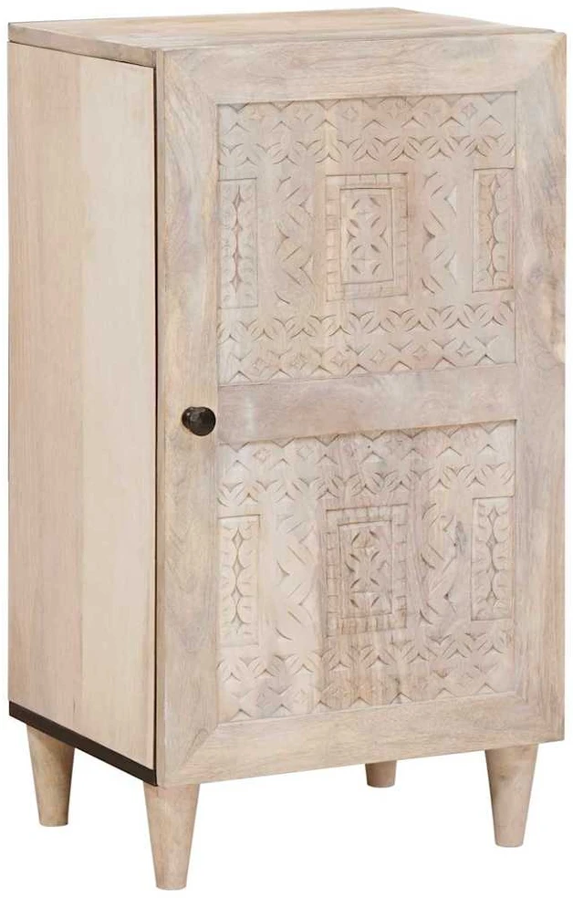 Kabalas Balta išblukinta 40 x 33 x 75 cm Kietas mango medis