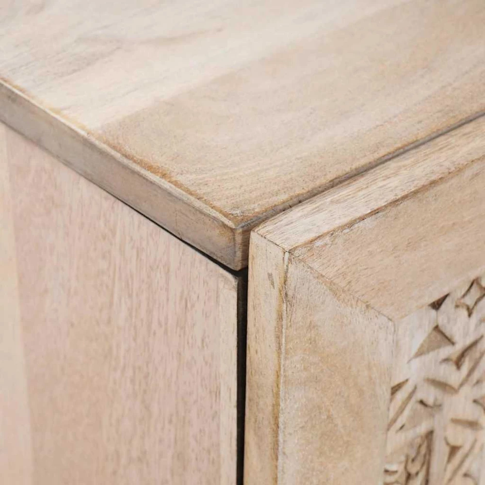 Kabalas Balta išblukinta 60 x 33 x 75 cm Kietas mango medis