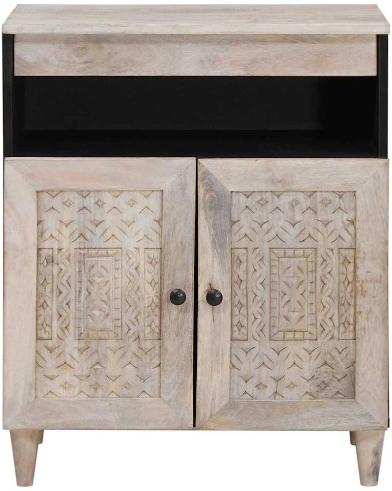 Kabalas Balta išblukinta 60 x 33 x 75 cm Kietas mango medis