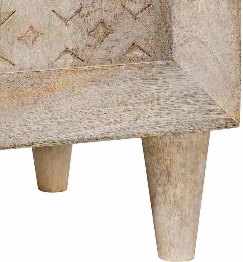 Kabalas Balta išblukinta 60 x 33 x 75 cm Kietas mango medis