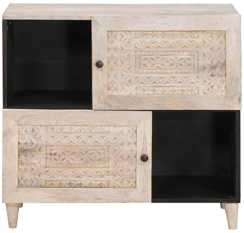Kabalas Balta išblukinta 80 x 33 x 75 cm Kietas mango medis