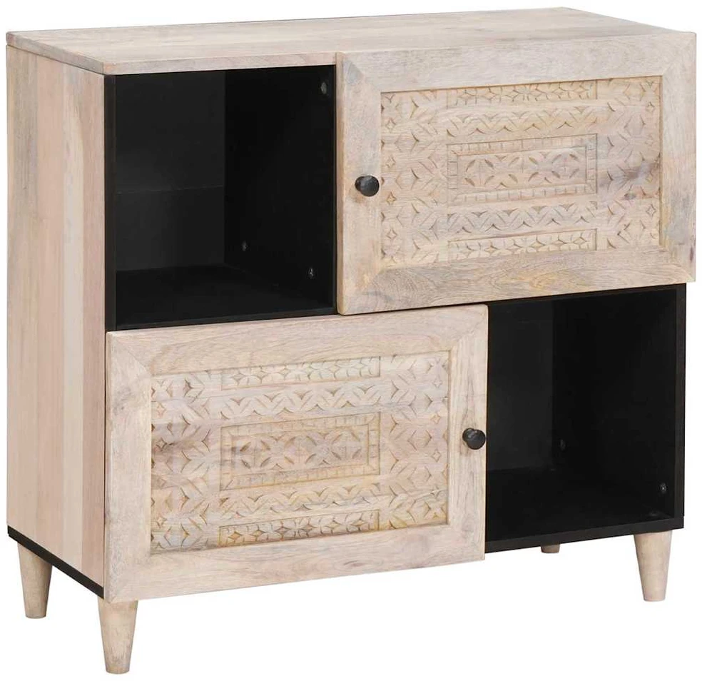 Kabalas Balta išblukinta 80 x 33 x 75 cm Kietas mango medis