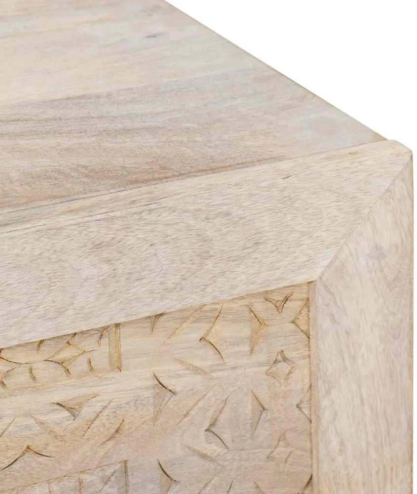 Kabalas Balta išblukinta 80 x 33 x 75 cm Kietas mango medis
