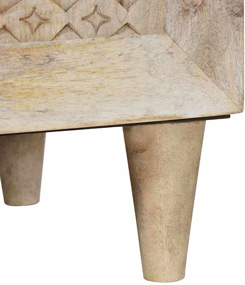 Kabalas Balta išblukinta 80 x 33 x 75 cm Kietas mango medis