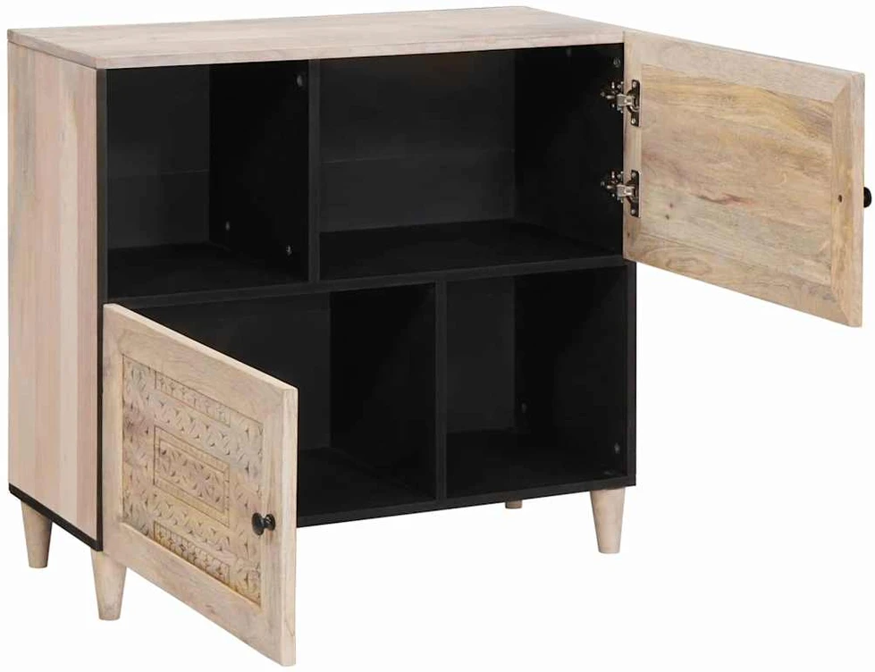 Kabalas Balta išblukinta 80 x 33 x 75 cm Kietas mango medis